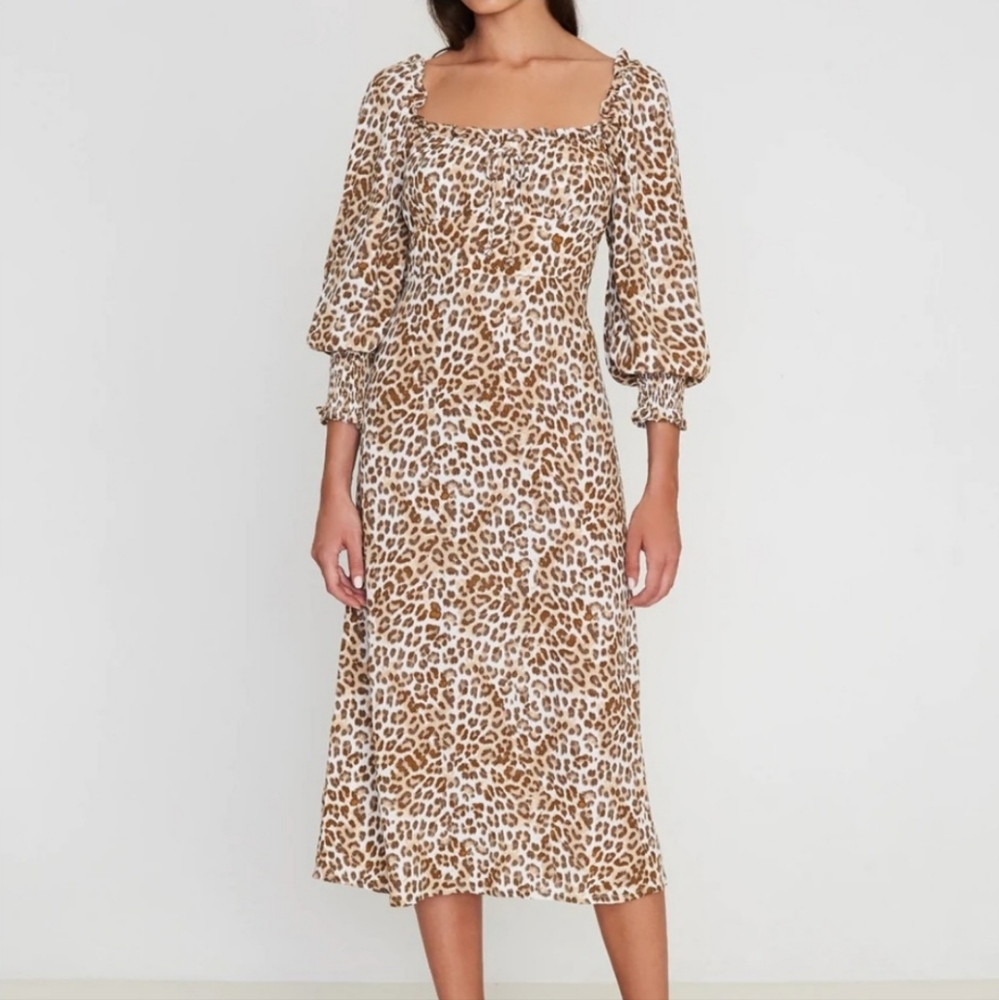 Faithfull the brand malini midi dress Giorgio cheetah print